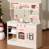 SainSmart Jr. Play Kitchen for Kids, Wooden Kitchen Playset with Lights & Sounds, Ice Maker, Oven & Sink, Trendy Home Style Toy Kitchen, Gift for 3+ Years view 1