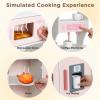 SainSmart Jr. Play Kitchen for Kids, Wooden Kitchen Playset with Lights & Sounds, Ice Maker, Oven & Sink, Trendy Home Style Toy Kitchen, Gift for 3+ Years view 3