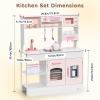 SainSmart Jr. Play Kitchen for Kids, Wooden Kitchen Playset with Lights & Sounds, Ice Maker, Oven & Sink, Trendy Home Style Toy Kitchen, Gift for 3+ Years view 4