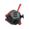 YUFENGBY Fidget Toys Cube 12-Sided Decompression Cube Relieve Stress Anti Anxious Depression with Autism for Children and Adults (Black Red-A4) view 2