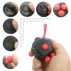 YUFENGBY Fidget Toys Cube 12-Sided Decompression Cube Relieve Stress Anti Anxious Depression with Autism for Children and Adults (Black Red-A4) view 3