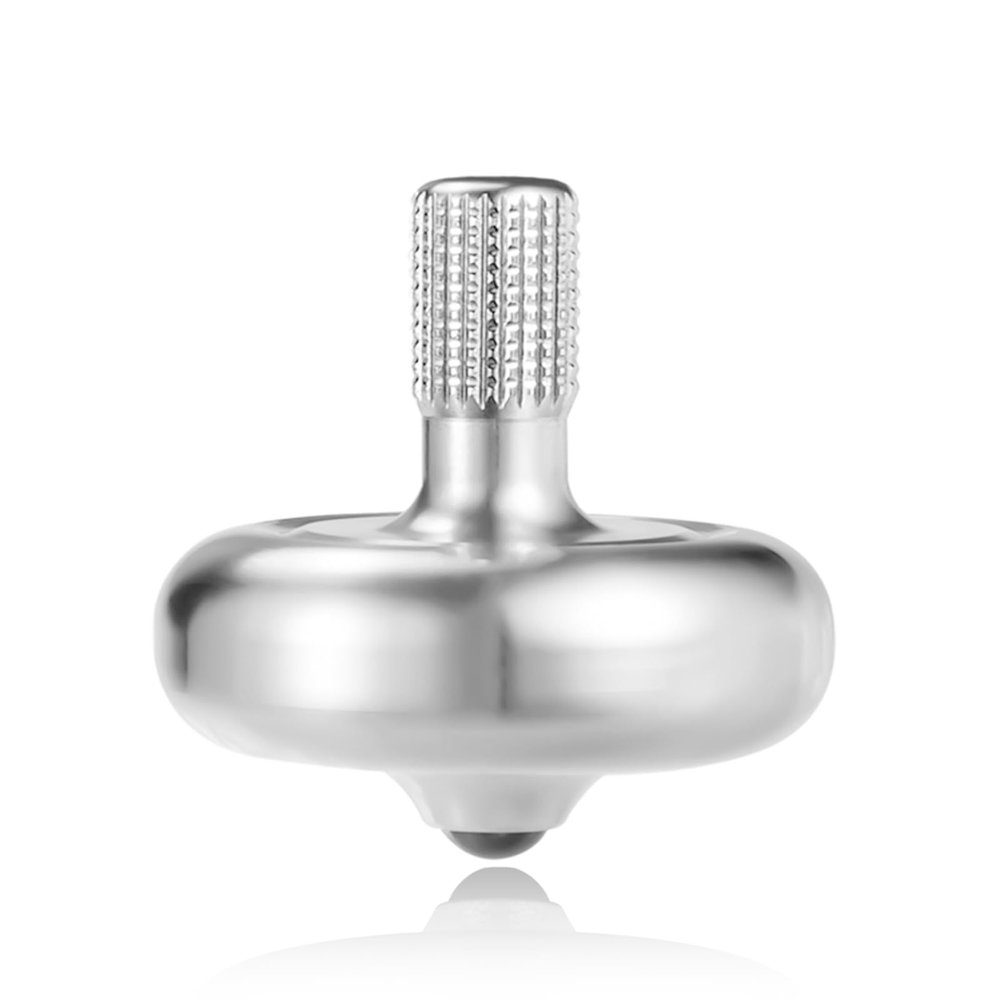 Premium Precious Titanium Spinning Top, Spin Long Time Exceed 10 Minutes, Perfect Balance, Well Made Metal Kinetic Desk Fidget Toy, Wear-Resistant Drop-Resistant Does not Rust (Thor Silver)