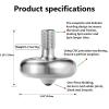 Premium Precious Titanium Spinning Top, Spin Long Time Exceed 10 Minutes, Perfect Balance, Well Made Metal Kinetic Desk Fidget Toy, Wear-Resistant Drop-Resistant Does not Rust (Thor Silver) view 2