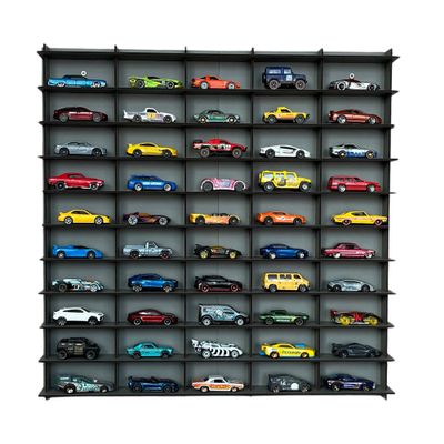 1/64 Model Car Display Case, Toy Car Storage Organizer, Cars Storage Showcase, Wall Display Case, 1/64 Display Case with Shelves, Wall Mounted Display Case,Toy Car Organizer, (Gray)