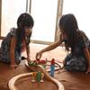SainSmart Jr. Wooden Train Set for Toddler with Double-Side Train Tracks Fits Brio, Thomas, Melissa and Doug, Kids Wood Toy Train for 3,4,5 Year Old Boys and Girls (Small Town with Container) view 4
