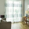 HooHero Blue Northern Europern Exquisite Tree Pattern Embroidered 50 Wide Kids Nursery Room Sheer Curtains Decor Liner Curtain Gauze Voile Fabric view 3