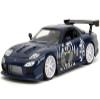 1993 RX-7 Dark Blue with Graphics and Kakashi Hatake Diecast Figure (2009-2017) TV Series Anime Hollywood Rides Series 1/24 Diecast Model Car by 35349 view 2