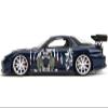 1993 RX-7 Dark Blue with Graphics and Kakashi Hatake Diecast Figure (2009-2017) TV Series Anime Hollywood Rides Series 1/24 Diecast Model Car by 35349 view 4