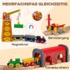 SainSmart Jr. 112-Piece Wooden Train Set for Toddler  Double-Sided Train Tracks, Compatible with Brio, Thomas, Melissa & Doug  Perfect Wood Toy for Boys and Girls view 4