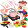 UPKOCH Simulated Kitchen Utensils Toys Set for Kids 86-Piece Pretend Play Cooking Set with Cutting Vegetables Play Kitchen Food Accessories Kids Utensils for Toddlers Roleplay view 1