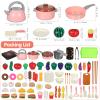 UPKOCH Simulated Kitchen Utensils Toys Set for Kids 86-Piece Pretend Play Cooking Set with Cutting Vegetables Play Kitchen Food Accessories Kids Utensils for Toddlers Roleplay view 2