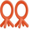 Comotomo Silicone Baby Teether, Orange (Pack of 2) view 1