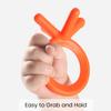 Comotomo Silicone Baby Teether, Orange (Pack of 2) view 2