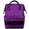 Baby Diaper Bags Backpack for Boy Nursing Baby Bag Backpack for Mom Gifts Stroller Bag with Name Mommy Bags Purple view 1