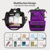 Baby Diaper Bags Backpack for Boy Nursing Baby Bag Backpack for Mom Gifts Stroller Bag with Name Mommy Bags Purple view 3