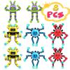 ASIOWELY Transformable Fidget Spinner Toys for Kids and Adults,8 PCS Sensory Toy for Boys Girl ADHD Stress Relief,Valentines Day Gifts for Teens Fingertip Gyros Birthdays Easter Basket Stuffers Travel view 1