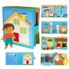 Daily Life of Boys Busy Book for Toddlers,Montessori Busy Books,Preschool Felt Busy Quiet Book Learning Life Skills,House Pretend Play Dress UP Game,Montessori Toys for 3 4 5 Years Autism Sensory view 1