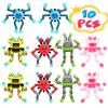 ASIOWELY Transformable Fidget Spinner Toys for Kids and Adults,10 PCS Sensory Toy for Boy Girl ADHD Stress Relief,Valentines Day Gifts for Teens Fingertip Gyros Birthdays Easter Basket Stuffers Travel view 1