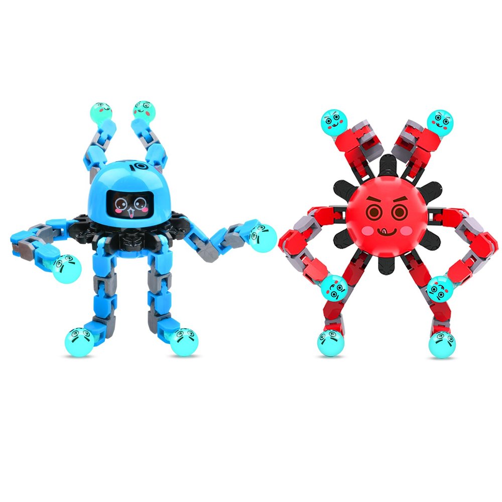 ASIOWELY Transformable Fidget Spinner Toys for Kids and Adults,2 PCS Sensory Toy for Boys Girl ADHD Stress Relief,Valentines Day Gifts for Teens Fingertip Gyros Birthdays Easter Basket Stuffers Travel