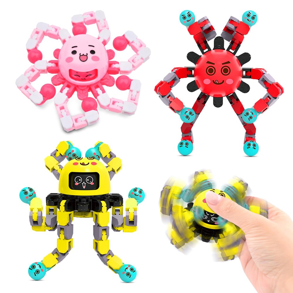ASIOWELY Transformable Fidget Spinner Toys for Kids and Adults,3 PCS Sensory Toy for Boys Girl ADHD Stress Relief,Valentines Day Gifts for Teens Fingertip Gyros Birthdays Easter Basket Stuffers Travel