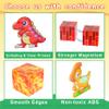 suihuooo 110PCS Dinosaur Toys Magnetic Cubes for Kids, Magnetic Building Blocks for Kids Ages 4-8 8-12, Magnet Blocks Classroom Must Haves Sensory Construction Toys for Boys Girls Gifts view 4