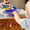 Beemymagic Oval Shaped Platinum Silicone Food Bowl for Toddlers, 17 oz, Made in Korea, Light Purple, BPA Free, Microwave & Dishwasher Safe view 4