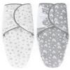 Biloban Quilted Baby Swaddles 0-3 Months 2 Pack, Warm Quilted Baby Swaddle, Newborn Swaddle, Adjustable Swaddle Blanket, Lovely Print view 1