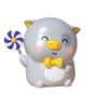 Jaugufiy Cute Cartoon Pig Piggy BankPiggy Bank for Kids, Unbreakable Coin Bank Saving Money Bank, Creative Coin Box Money Birthday Gift for Boys Girls (Grey) view 1
