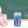 Educational Math Manipulatives Set - 100 Pieces with Storage Container, Red Blue view 2