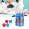 Educational Math Manipulatives Set - 100 Pieces with Storage Container, Red Blue view 4