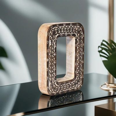 Vintage Natural Handmade Eco-Friendly "0" Numeric Number For Wall Mount & Table Top Dcor