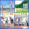 2-in-1 Football & Baseball Toss Target Games for Kids 4-8 8-12, 3-Hole Double-Sided Strike Zone with T Ball Set and Ball Launcher for Toddlers, Indoor Outdoor Toys Backyard Sport Gifts for Boys view 4