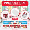 48 Pieces Christmas Slap Bracelets Bulk - 12 Assorted Designs Holiday Snap Bands, Santa Claus, Snowman, Reindeer Themed Party Favors for Kids Adults, Xmas Stocking Stuffers, Classroom Prizes view 2