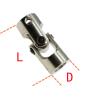 2 Pack 2-10mm Universal Joint Shaft,RC Drive Shaft Coupler Coupling Steering Connector for RC Car Crawler Boat/Car/Robot(2.3 * 2) view 2