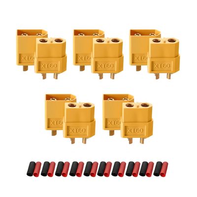 Ledvillage 5 Pairs XT60H XT-60 Bullet Connector Plug
