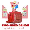 Carrying Case Compatible with Little Tikes Story Dream Machine Books Starter Set,Portable Storage Bag with Handle and Shoulder Strap for Storytime,Little Golden Book,Little Puppy Character (Red) view 3