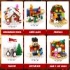 Christmas Tree Ornaments Building Set with Light, Santa Claus Gingerbread House Nutcracker Penguin Bear Building Kit in Bulbs, 6 Pack Xmas Decorations Stocking Stuffers Gift for Kids (405 PCS) view 3