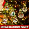 Christmas Tree Ornaments Building Set with Light, Santa Claus Gingerbread House Nutcracker Penguin Bear Building Kit in Bulbs, 6 Pack Xmas Decorations Stocking Stuffers Gift for Kids (405 PCS) view 4
