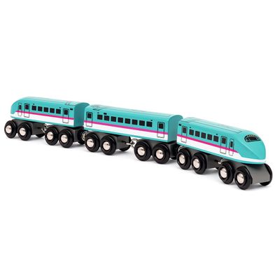 BRIO World  36086 Trains of The World Shinkansen Hayabusa Train | Wooden Toy Train for Kids Aged 3 Years Up