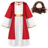 ReliBeauty Jesus Costume for Kids,Robe with Wigs and Beards,150 view 1