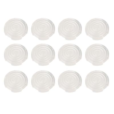 12Pcs Buttons Cover, Joystick Replacement Cap Thumb Grip for Grip Buttons Stick Cover 3D Analog Caps Repair Accessories (White)