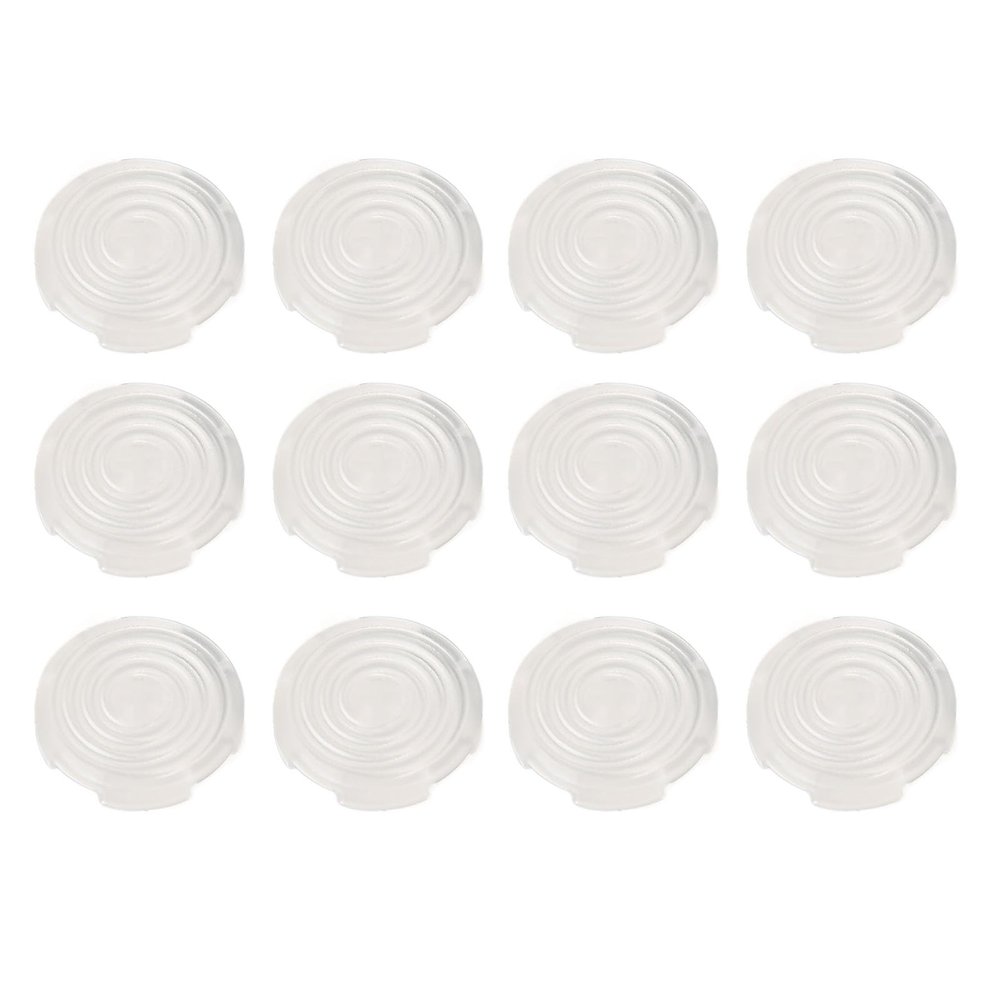 12Pcs Buttons Cover, Joystick Replacement Cap Thumb Grip for Grip Buttons Stick Cover 3D Analog Caps Repair Accessories (White)