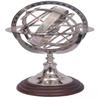 ANTIQUE AURA Brass Nautical Astrolabe Sun Signs Sphere | Rotating Armillary Zodiac Sphere Globe | Home Decor | Nickel, 11 Inches view 3