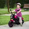 Aosom Kids Motorcycle with Training Wheels, 6V Ride-on Toy for Toddler Ages 18-48 Months, Battery-Operated Motorbike for Kids with Single-Button Start, Headlight, Pink view 2