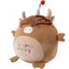 17 Inch Happy Birthday Highland Cow Plush Hugging Pillow - Cute Animal Plushies Toys, Brown Fluffy Scottish Cow Stuffed Animals Gift for Kids and Lovers view 2