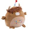 17 Inch Happy Birthday Highland Cow Plush Hugging Pillow - Cute Animal Plushies Toys, Brown Fluffy Scottish Cow Stuffed Animals Gift for Kids and Lovers view 3