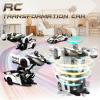Getatoy Remote Control Car Transformer Toys for Boy 4-6 Years Old: One-Button Transforming Police Car with LED Light & 360 Rotation Drifting 2.4 Ghz Robot RC Car Christmas Birthday Gift Idea for Kids view 2