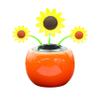 Peosaard Solar Dancing Flowers Shaking Head Car Ornaments Solar Powered Toy for Office Desk Decoration Sunflower, Shaking Head car Decoration view 4