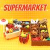 AUSEM 188 pcs City-Food-Supermarket-Kitchen-Restaurant Building Blocks Set, Hotdog-Stall-Ice-Cream-Cupcakes,Turkey-Banana-Carrot,Bread-Handcart-Fish-Crab view 2