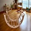 Montessori Climbing Arch | Wooden Arch for Toddler | Rocker Arch for Kids | Wooden Climbing Dome | Indoor Playground for Kids and Toddler | Climber Ladder Structure Gift (Arch + 2 Ramps) view 4